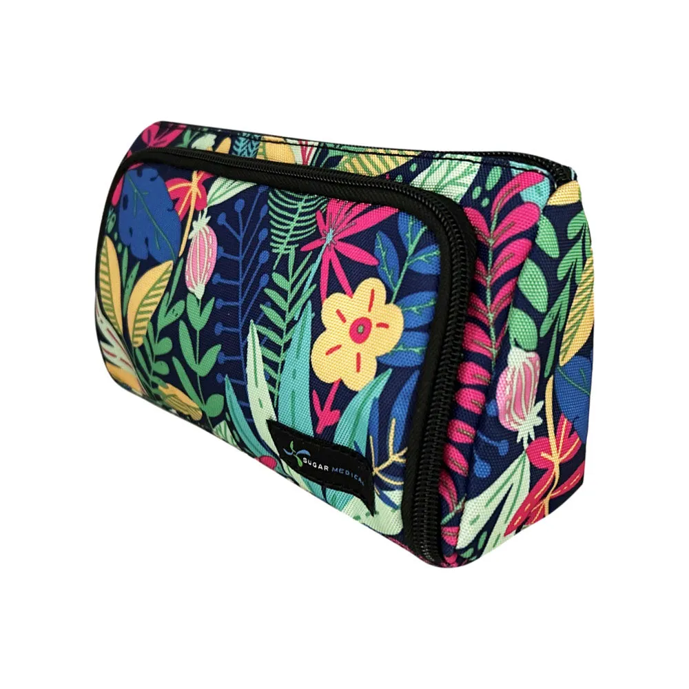 Insulated Diabetes Insulin Supply Case- Blue Floral