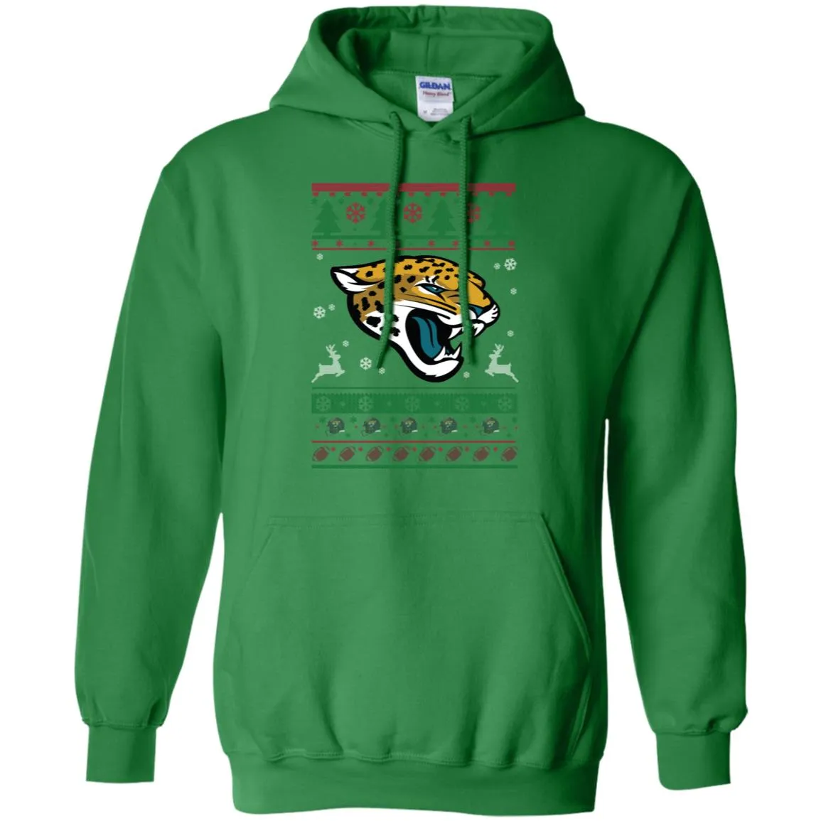 Jacksonville Jaguars Logo Football Teams Ugly Christmas Sweater Men Pullover Hoodie