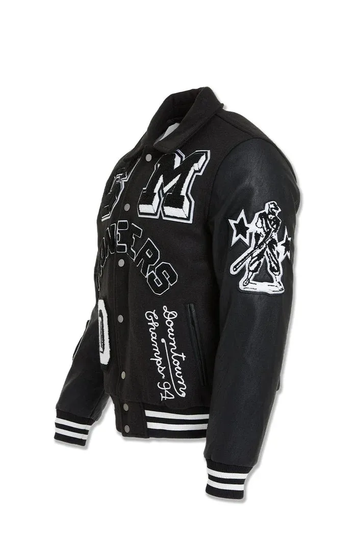 JORDAN CRAIG PIONEERS VARSITY JACKET (BLACK)