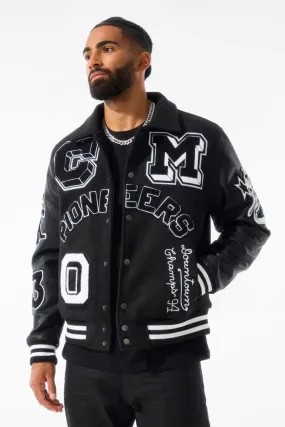 JORDAN CRAIG PIONEERS VARSITY JACKET (BLACK)