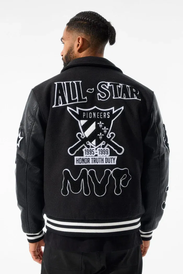 JORDAN CRAIG PIONEERS VARSITY JACKET (BLACK)