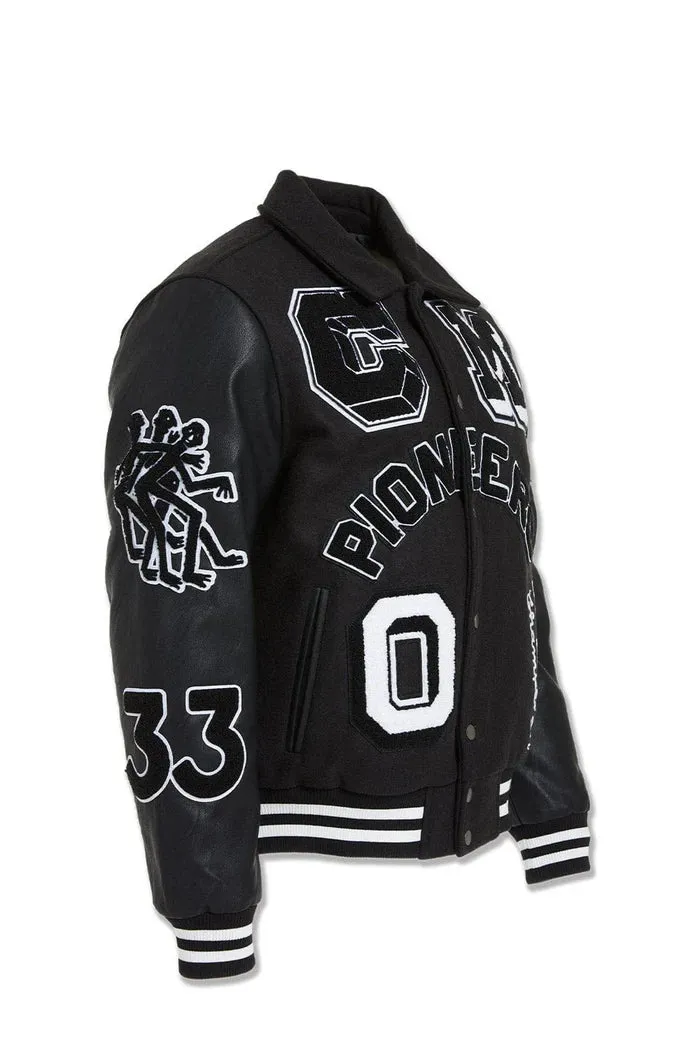 JORDAN CRAIG PIONEERS VARSITY JACKET (BLACK)