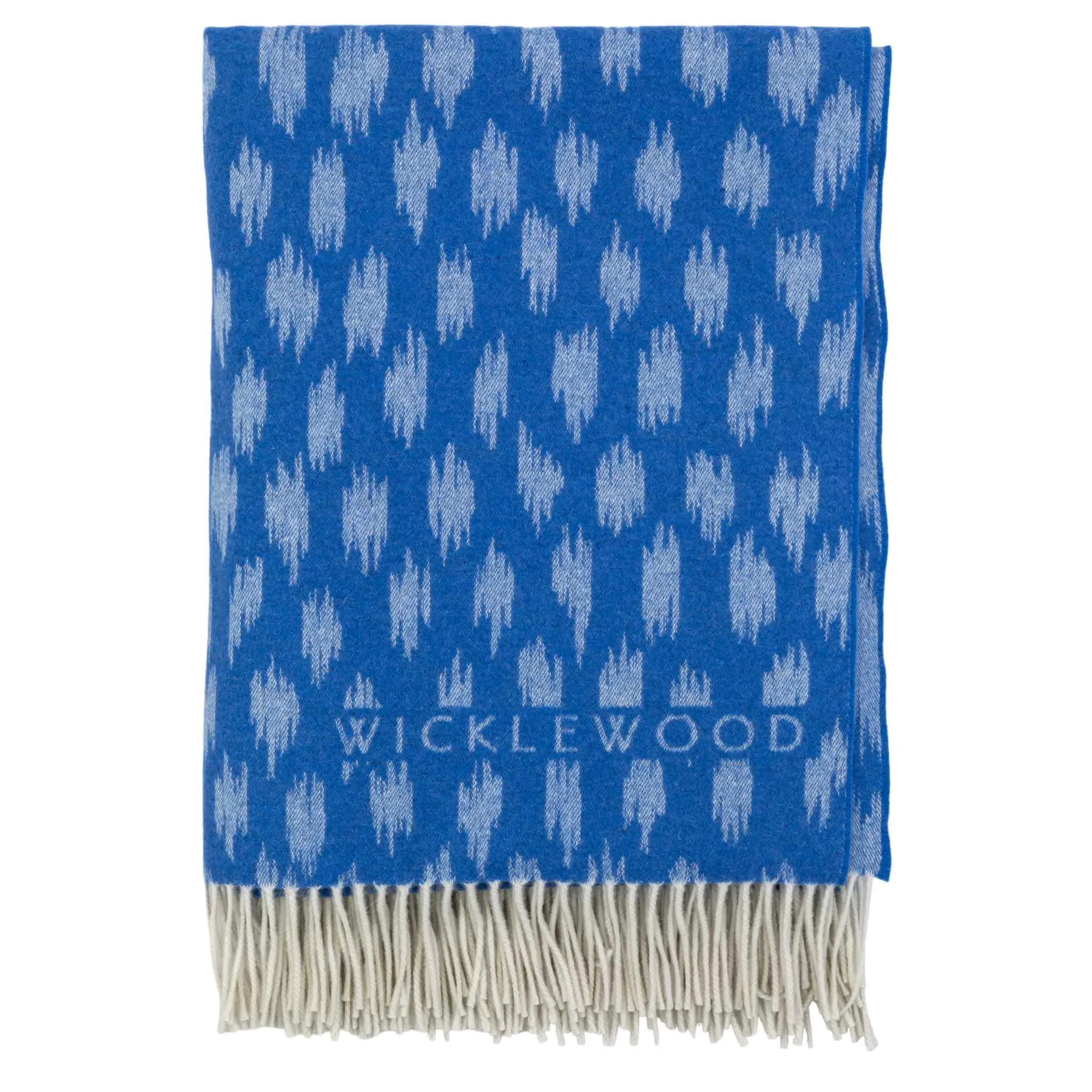 Kemble Blue Cashmere and Merino Wool Throw