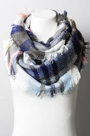 Kids Plaid Infinity Scarves