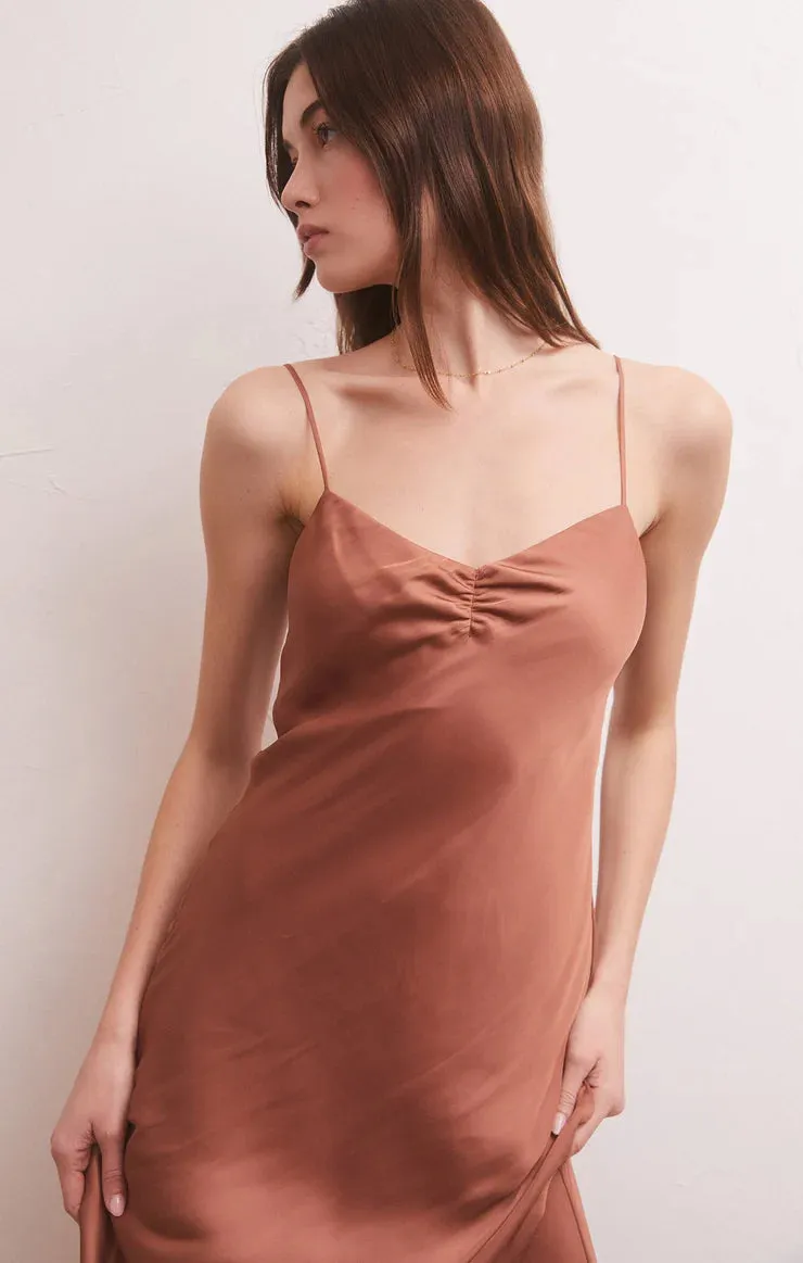 Lark Lux Sheen Slip Midi Dress