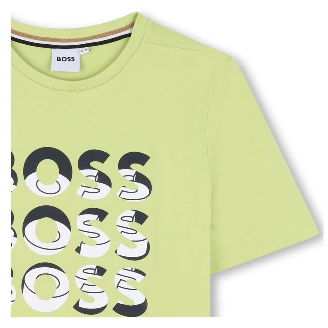 Lime Green Triple Logo T-Shirt