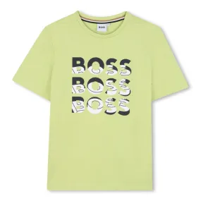 Lime Green Triple Logo T-Shirt
