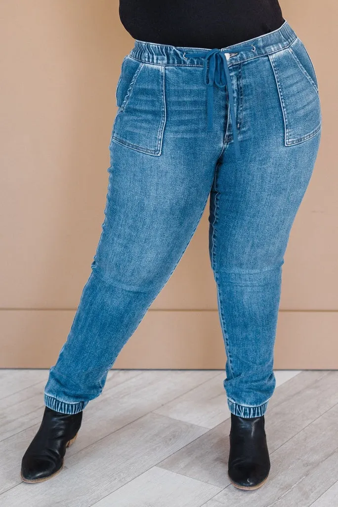LIVING FREE BEAUTY - Original Impossible to Forget Denim Jogger