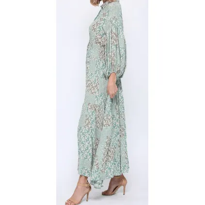 Long Sleeve Mint Maxi Dress