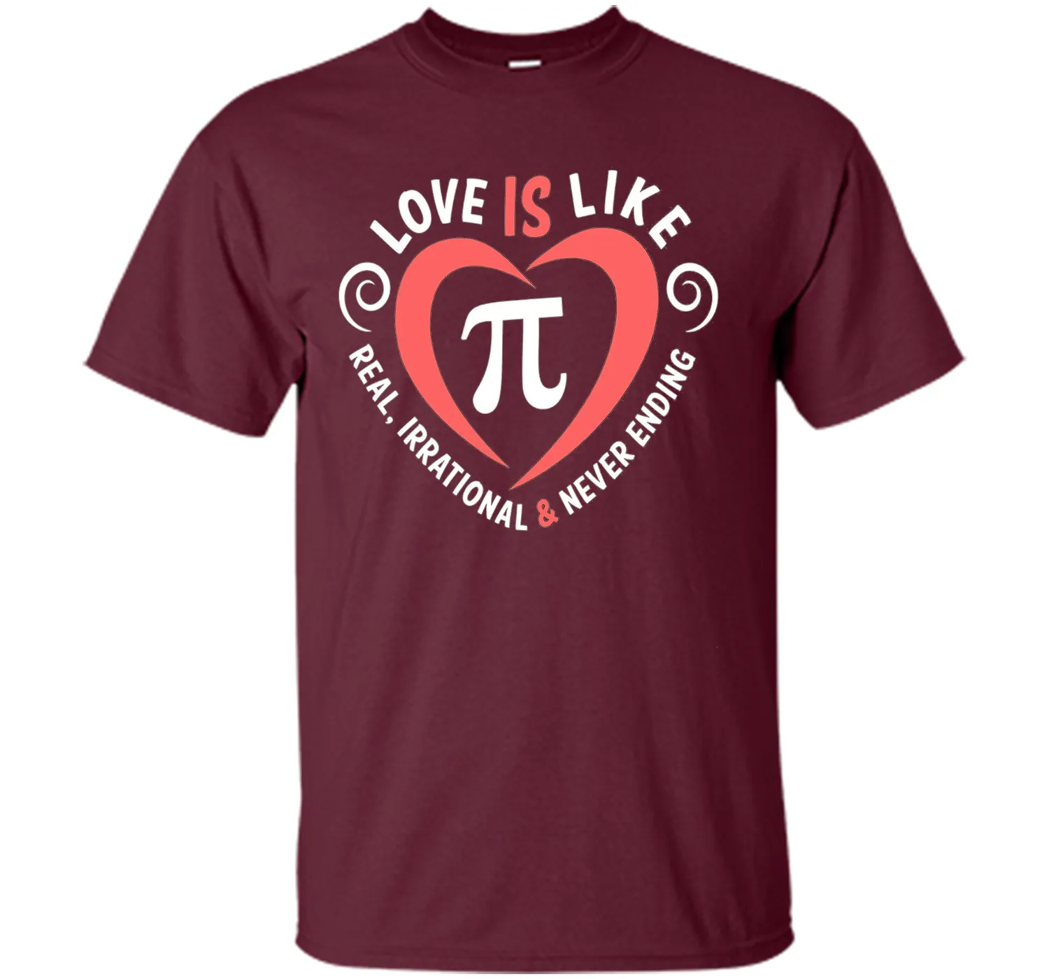 Love Is Like Pi Never Ending T-Shirt Math Pi day Gift Shirt