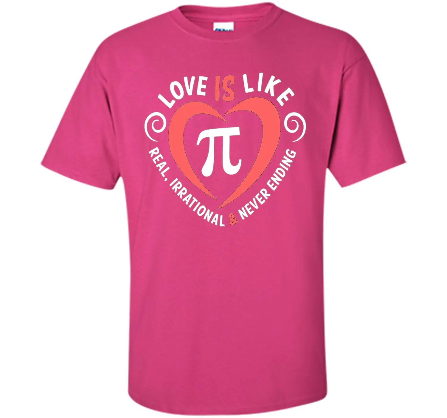 Love Is Like Pi Never Ending T-Shirt Math Pi day Gift Shirt