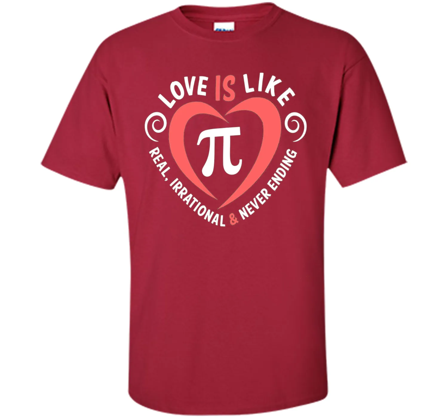 Love Is Like Pi Never Ending T-Shirt Math Pi day Gift Shirt