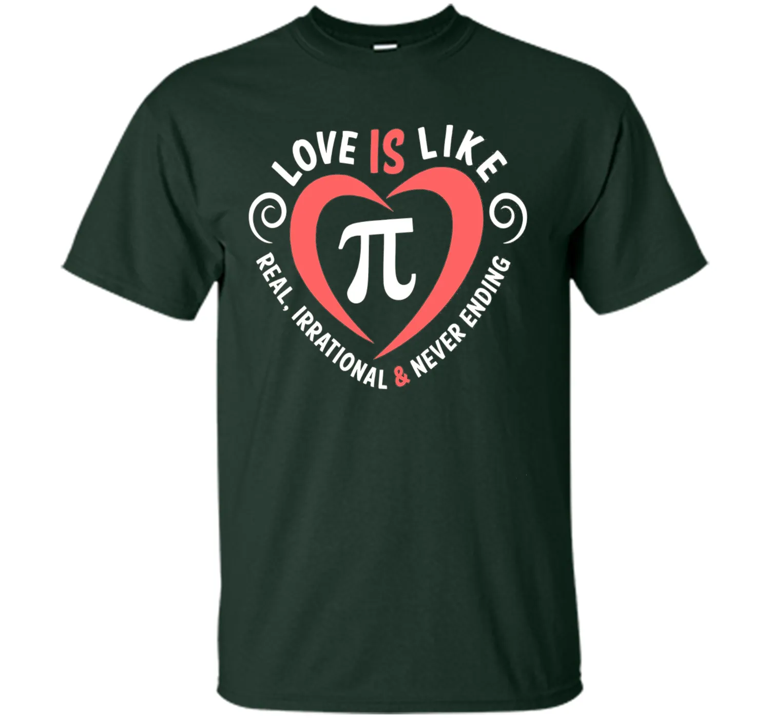 Love Is Like Pi Never Ending T-Shirt Math Pi day Gift Shirt