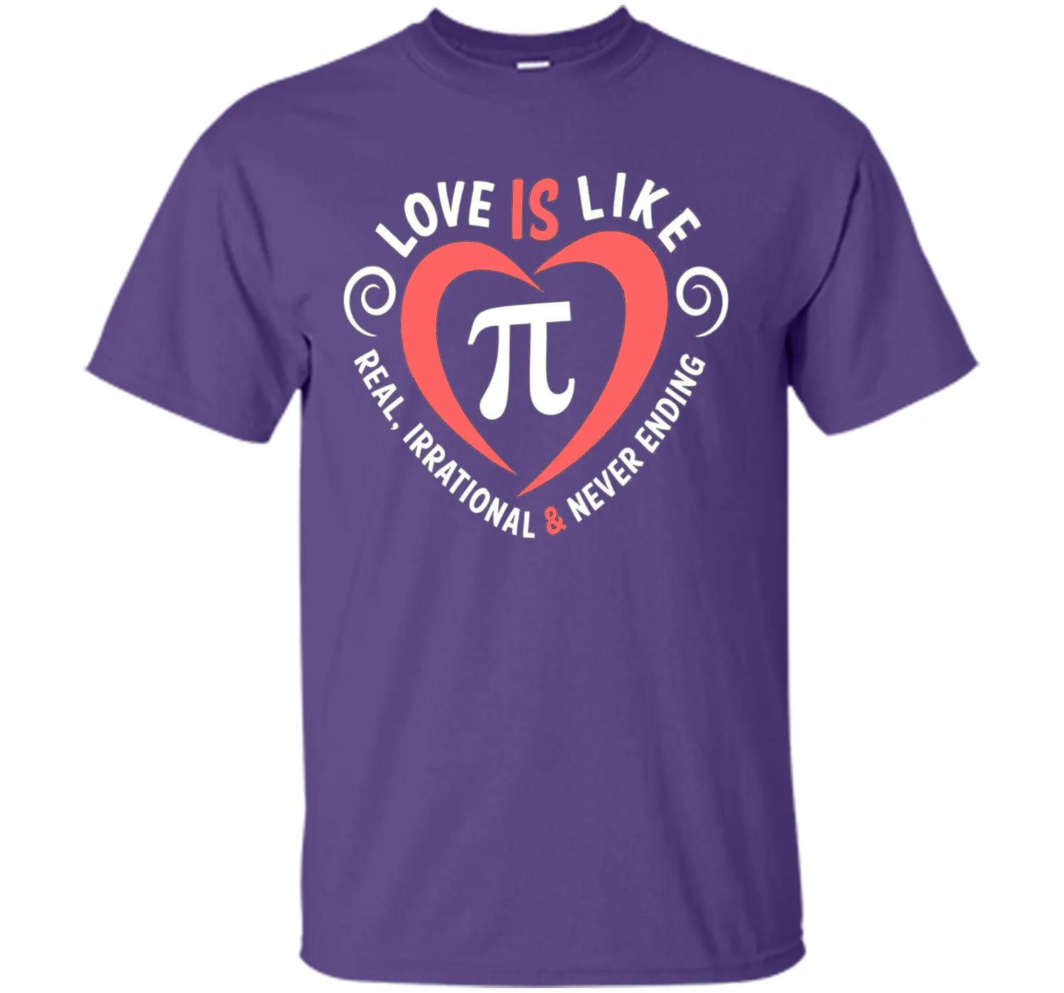 Love Is Like Pi Never Ending T-Shirt Math Pi day Gift Shirt