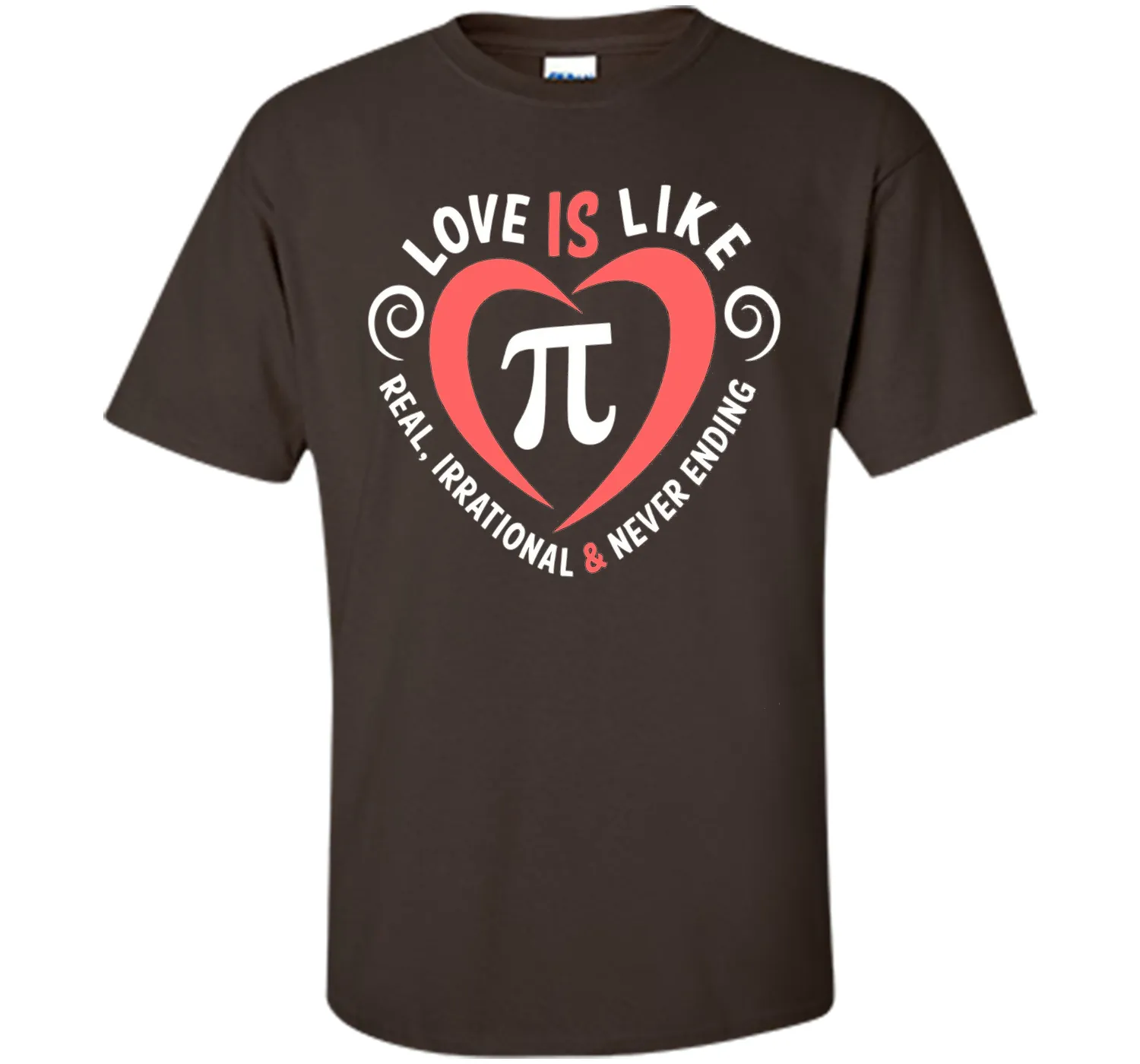 Love Is Like Pi Never Ending T-Shirt Math Pi day Gift Shirt