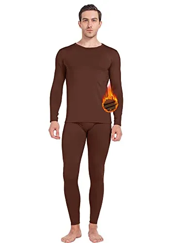 MANCYFIT Thermal Underwear for Men Long Johns Set Fleece Lined Ultra Soft