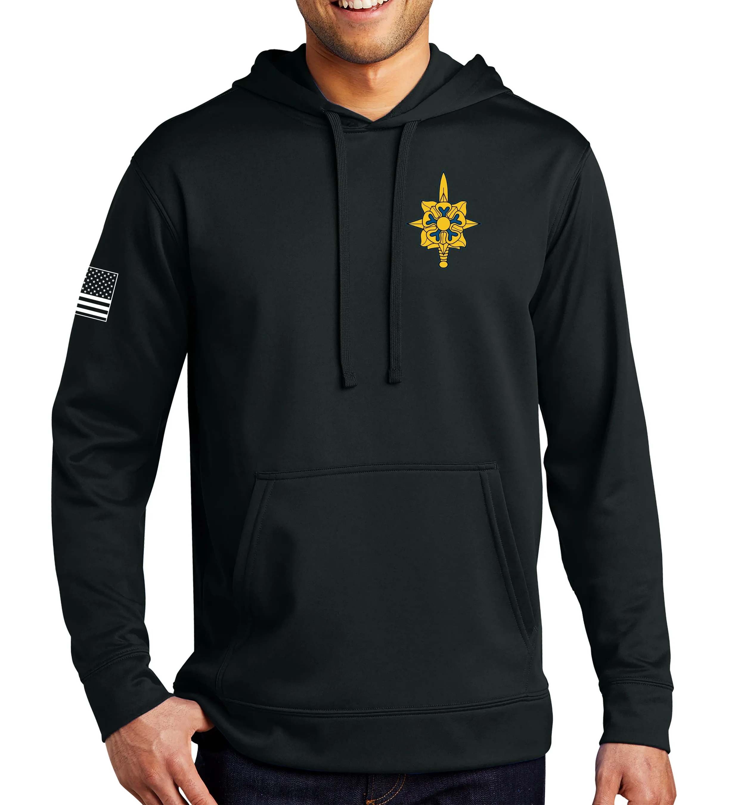 MIBOLC PT Performance Hoodie Sweatshirt. (This material is lighter than the 50-50) This sweatshirt IS approved for PT.
