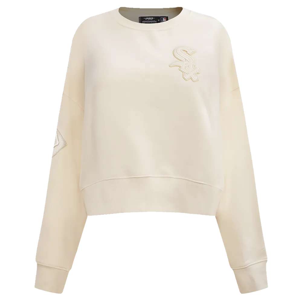 MLB CHICAGO WHITE SOX NEUTRAL WOMEN'S CREWNECK (EGGSHELL)