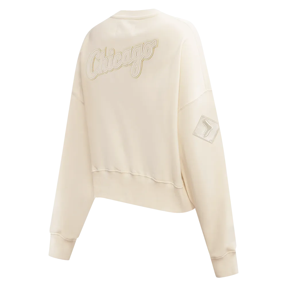 MLB CHICAGO WHITE SOX NEUTRAL WOMEN'S CREWNECK (EGGSHELL)