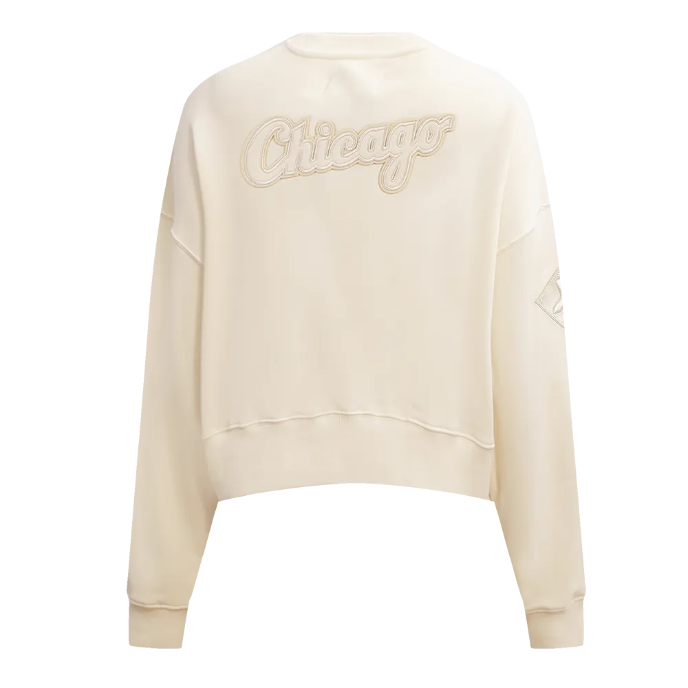 MLB CHICAGO WHITE SOX NEUTRAL WOMEN'S CREWNECK (EGGSHELL)