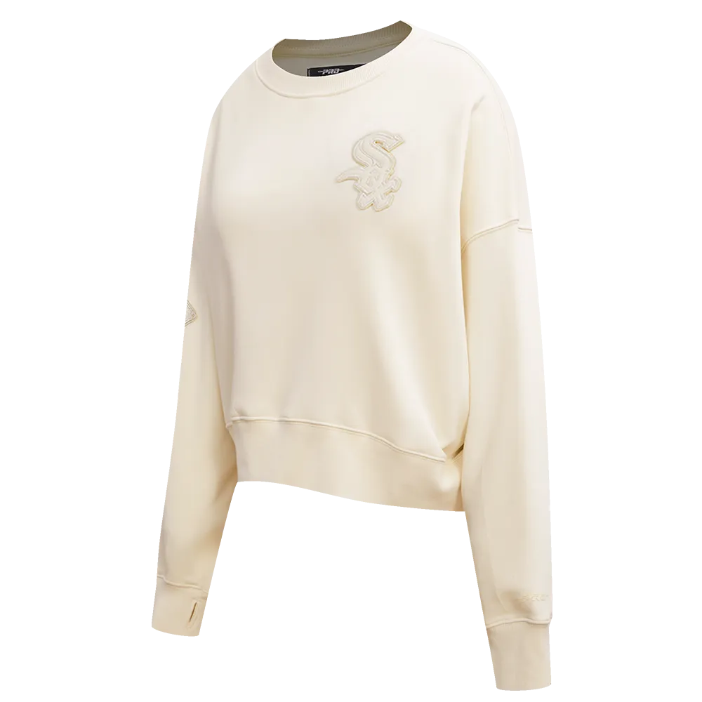 MLB CHICAGO WHITE SOX NEUTRAL WOMEN'S CREWNECK (EGGSHELL)