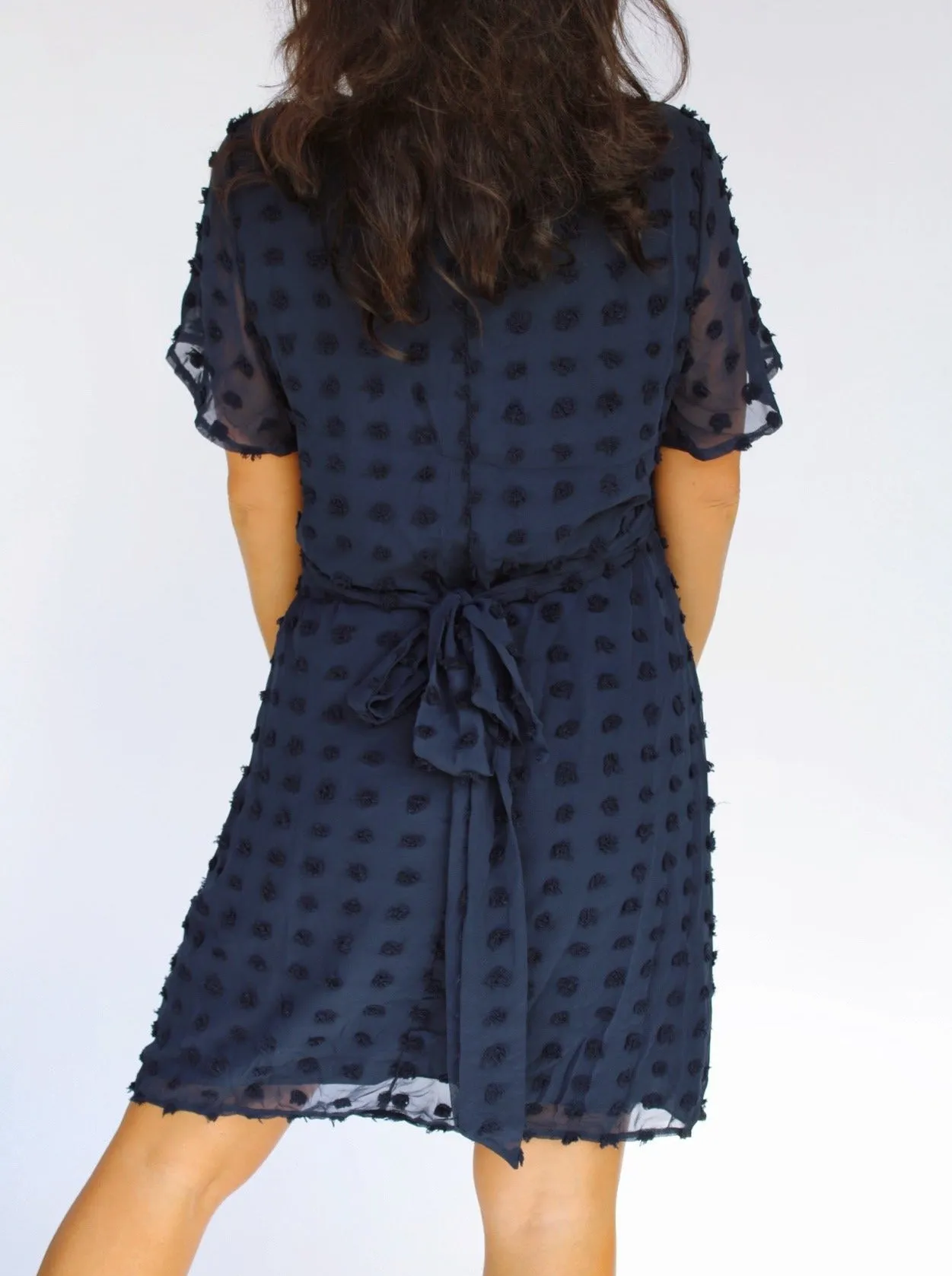 NAOMI WRAP DRESS IN NAVY