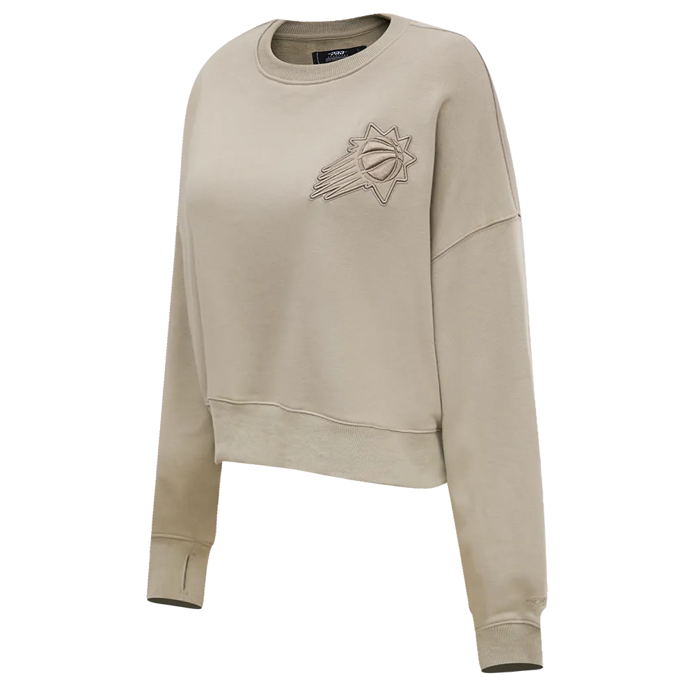 NBA PHOENIX SUNS NEUTRAL WOMEN'S CREWNECK (TAUPE)