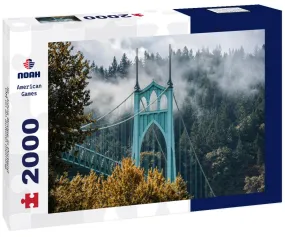 Noah Jigsaw Puzzle St. Johns Bridge in Portland, OR on an autumn morning 2000 pieces