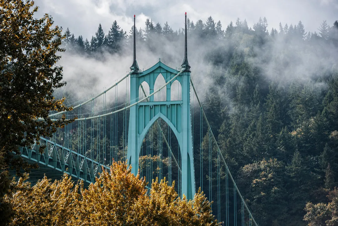 Noah Jigsaw Puzzle St. Johns Bridge in Portland, OR on an autumn morning 2000 pieces