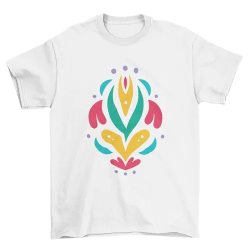 Otomi abstract flowers nature t-shirt design