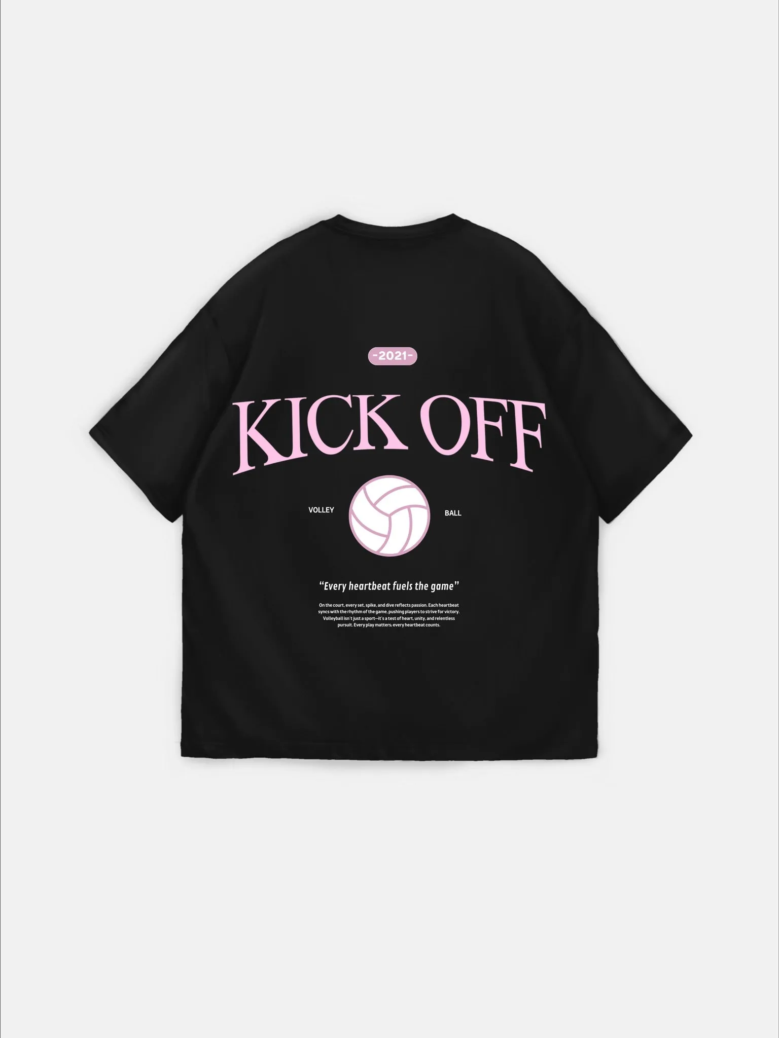 Oversize 'Kick Off‘ T-Shirt - Black