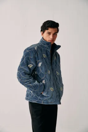 "Aspen" quilted jacket- Ice blue