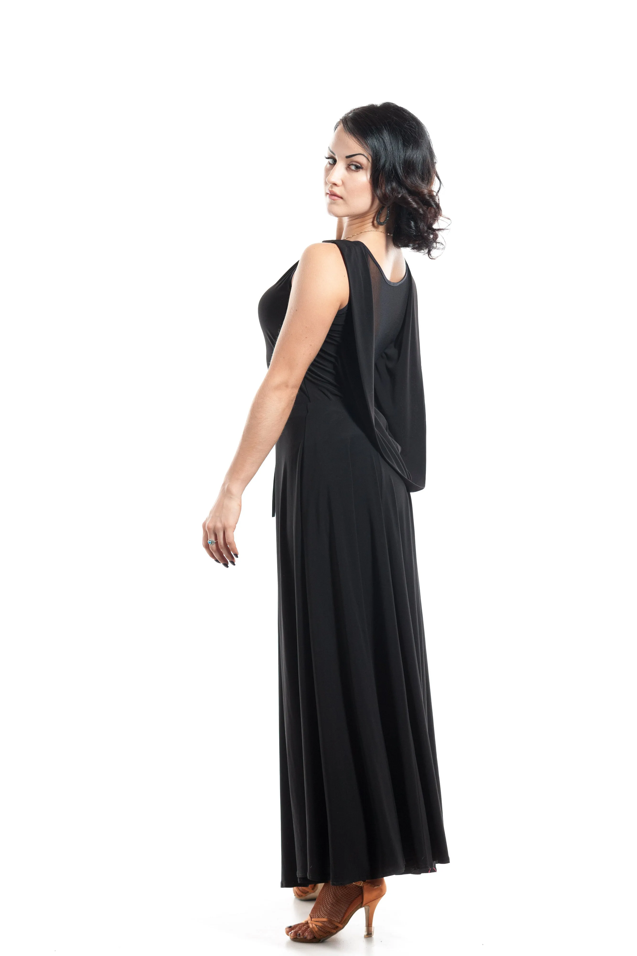 "Long Wrap" Black Dance Skirt