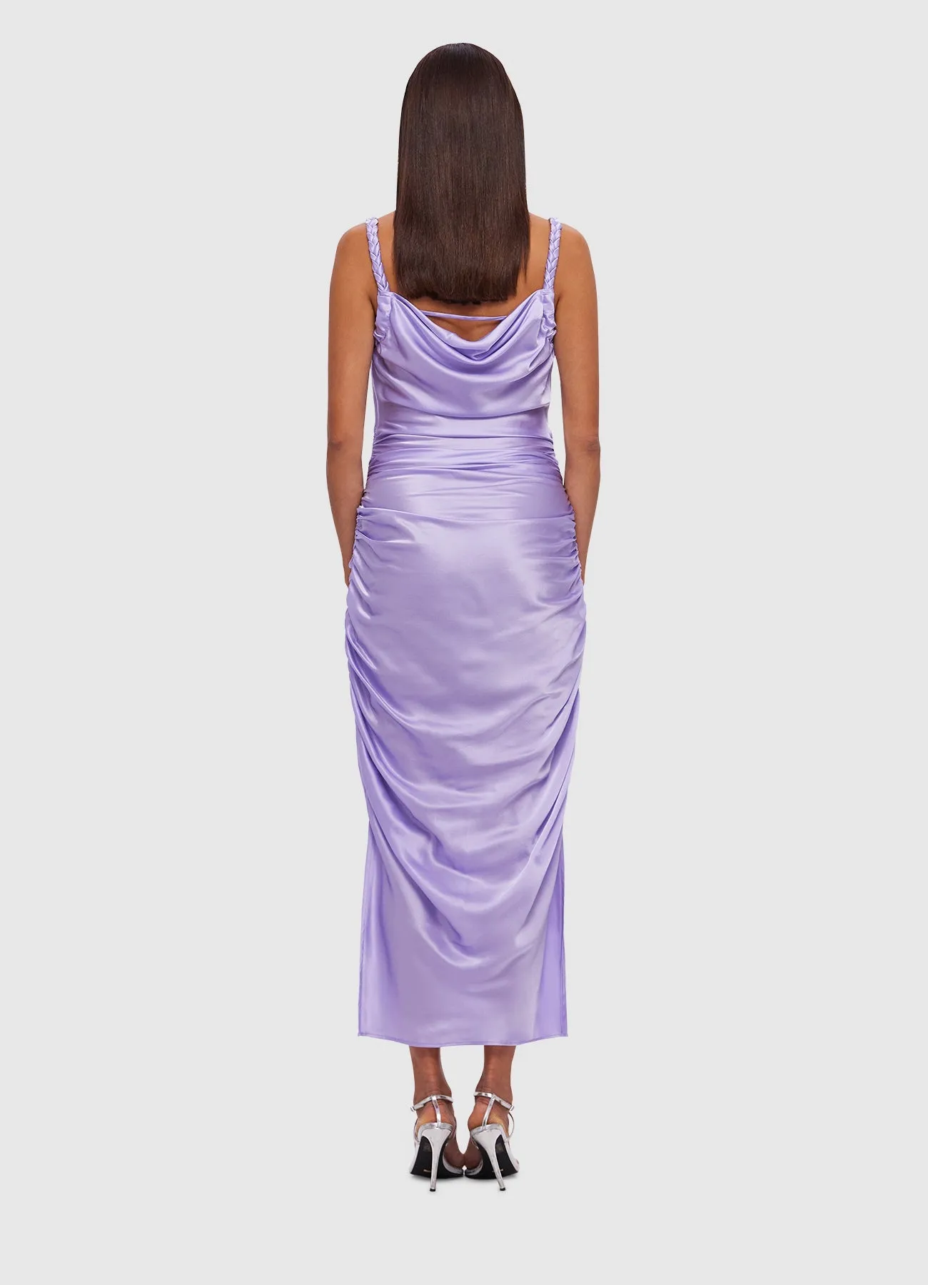 Rachel Cowl Neck Slip Dress - Lilac