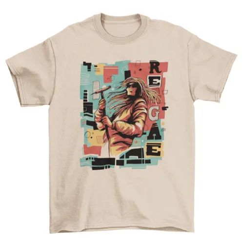 Reggae Musician Abstract T-Shirt