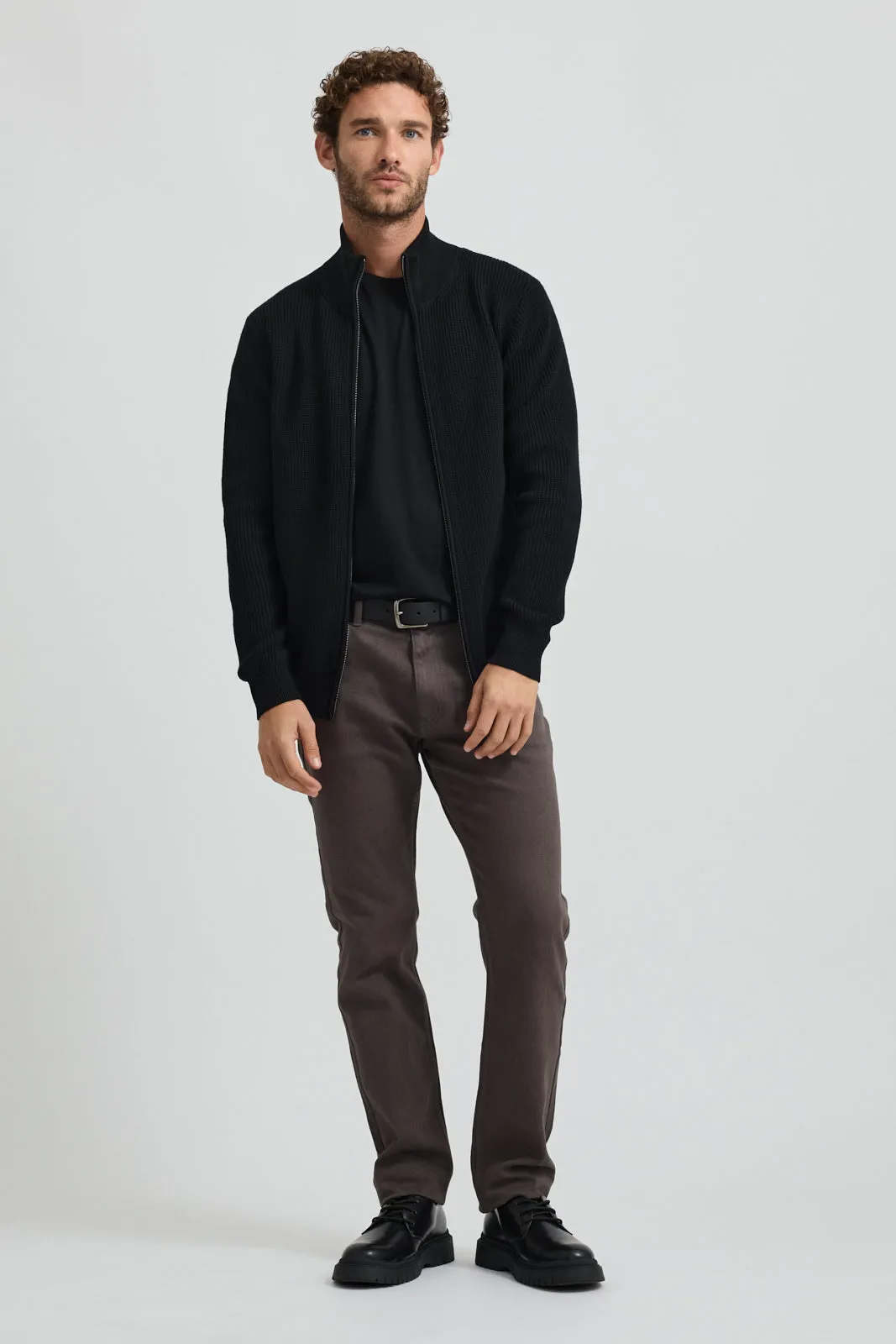 RIBBED FULL ZIP