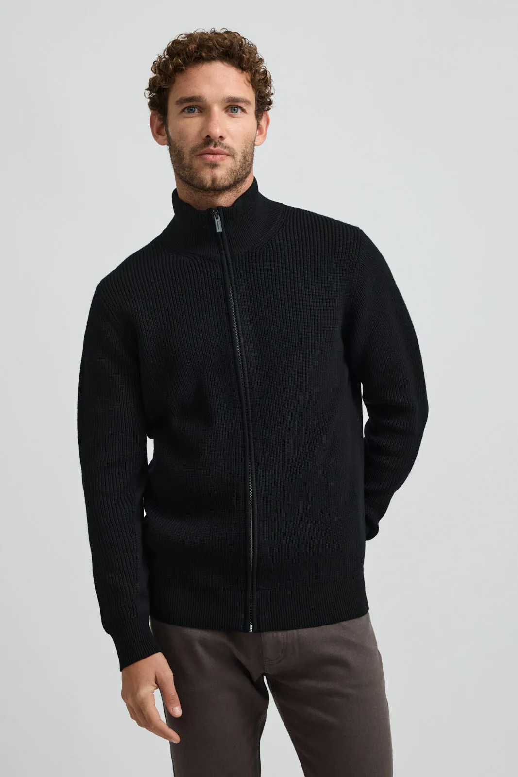 RIBBED FULL ZIP