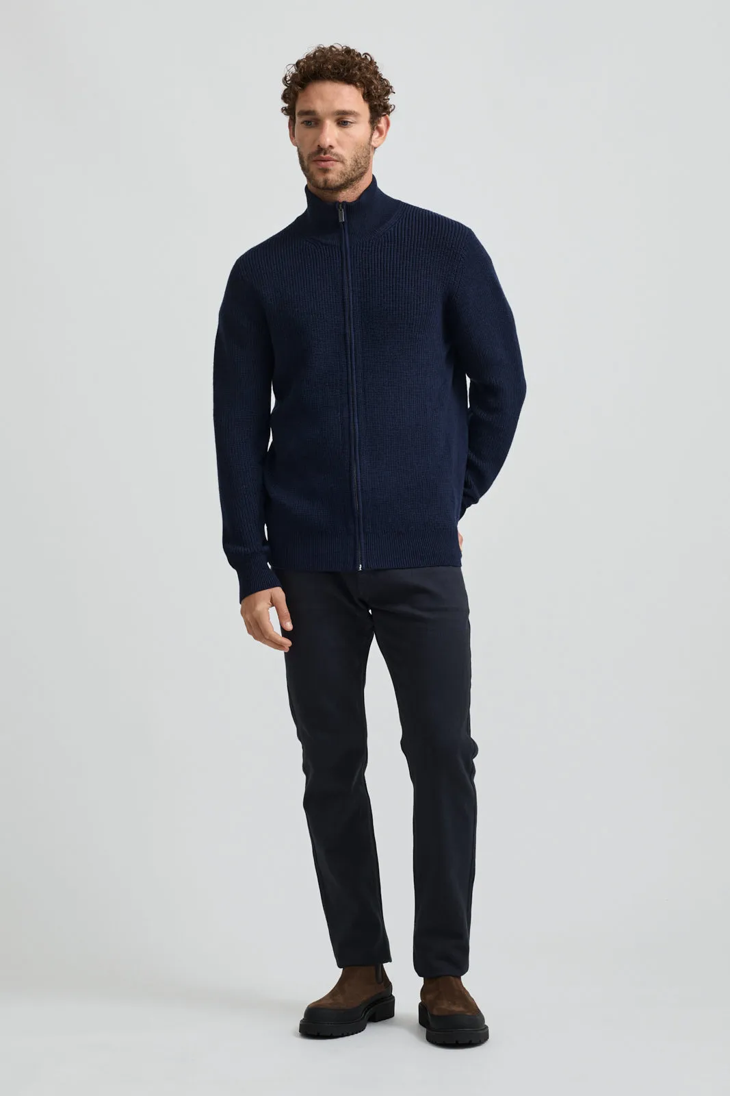 RIBBED FULL ZIP