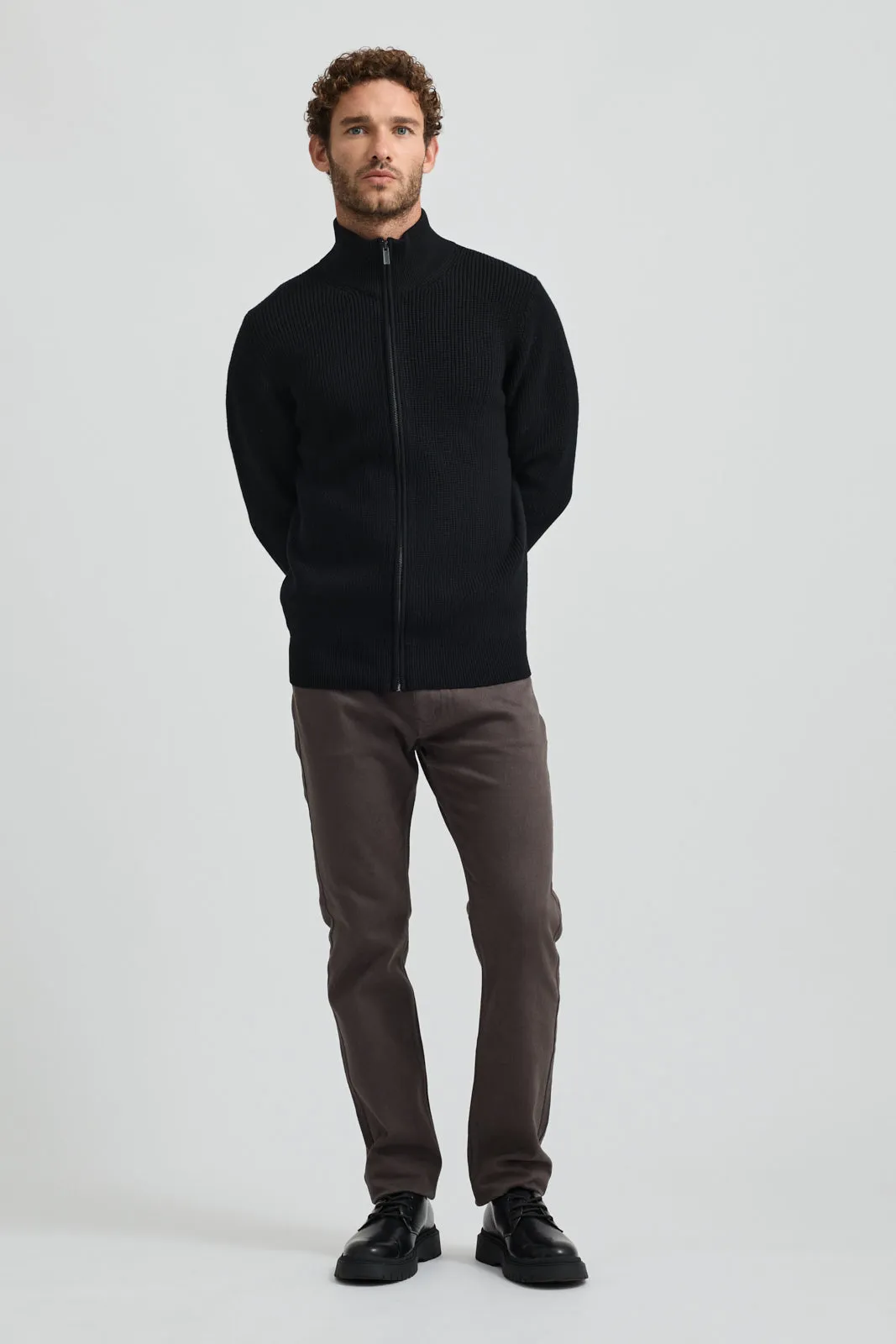 RIBBED FULL ZIP