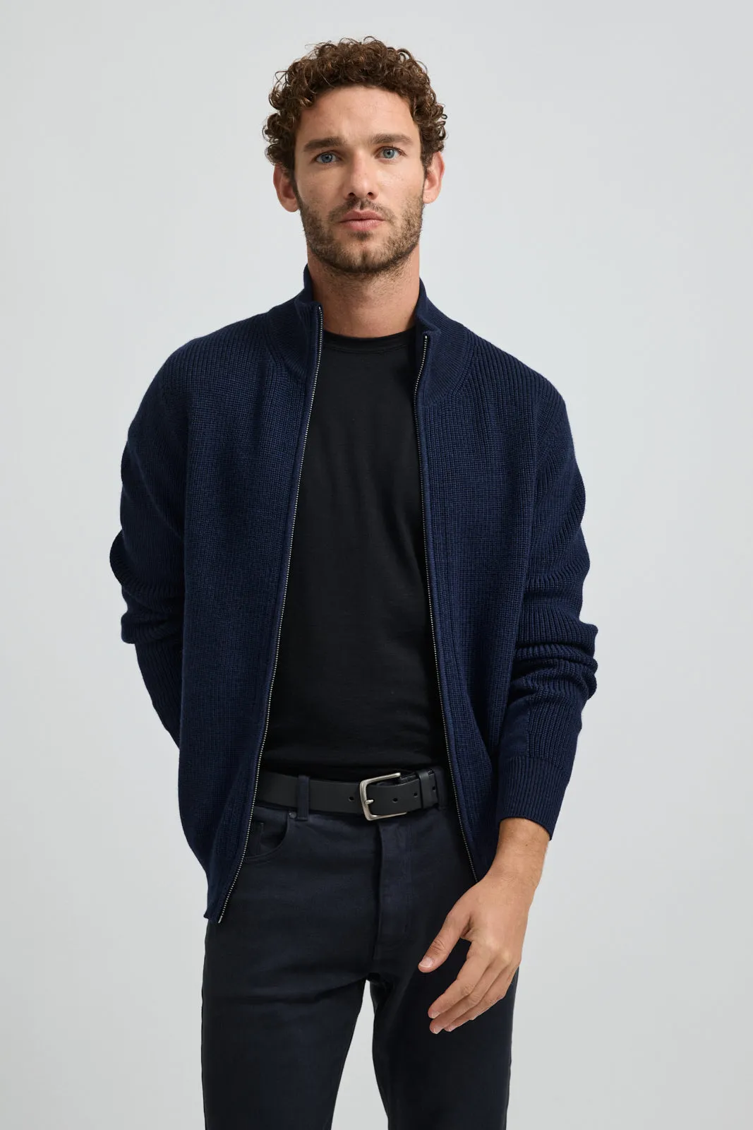 RIBBED FULL ZIP