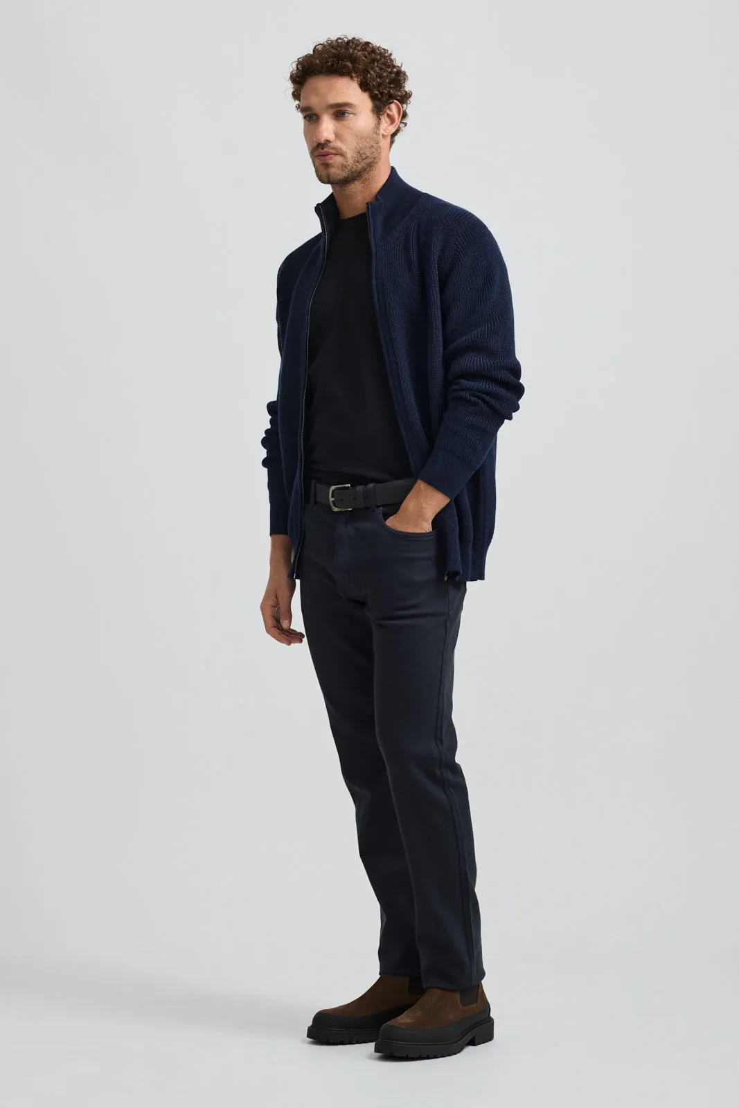 RIBBED FULL ZIP