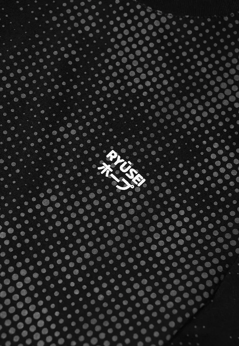 Ryusei Kaos Pria Hanaki FP Black