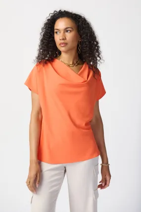 SS DRAPE NECK TOP