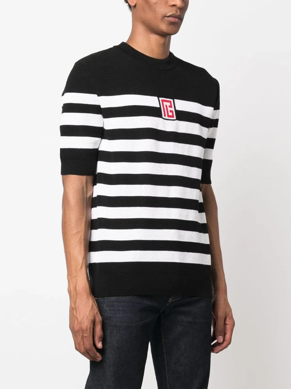 Stripe Wool T-Shirt