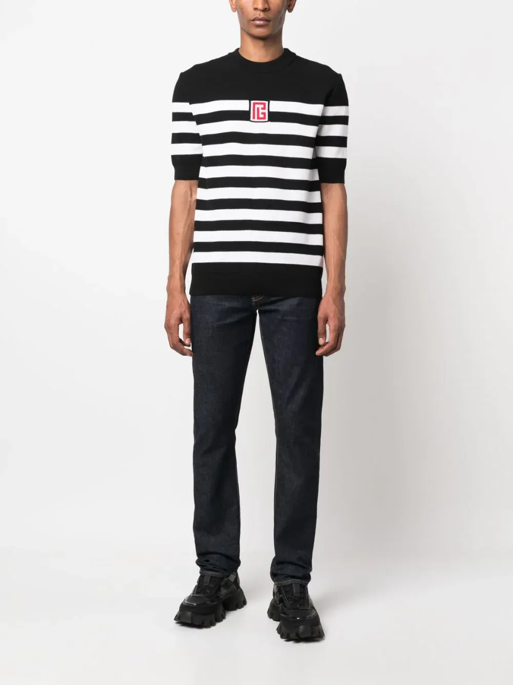 Stripe Wool T-Shirt
