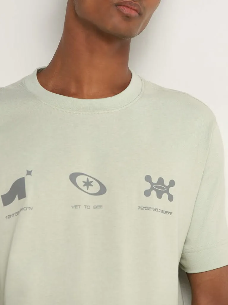 Studiofit Sage Abstract Relaxed Fit T-Shirt