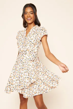 Sunday Floral Mini Wrap Dress