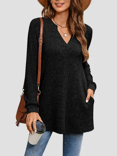 TEEK - Slit Notched Pocketed T-Shirt