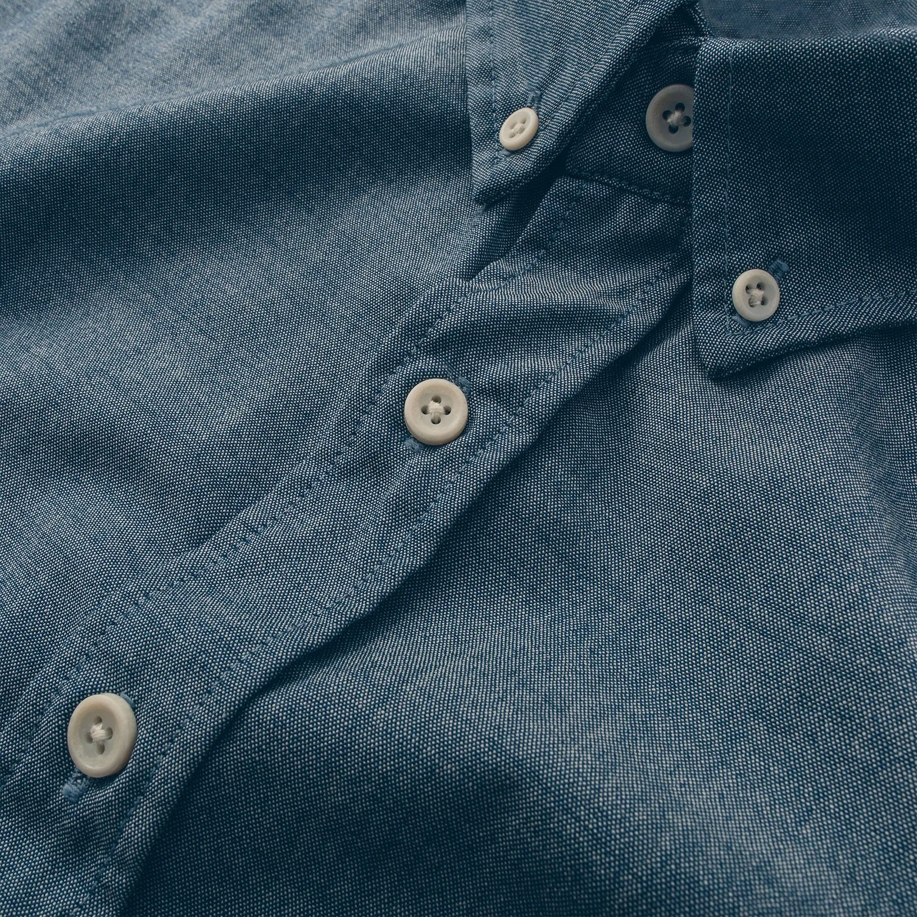 The Short Sleeve Jack in Sky Blue Chambray
