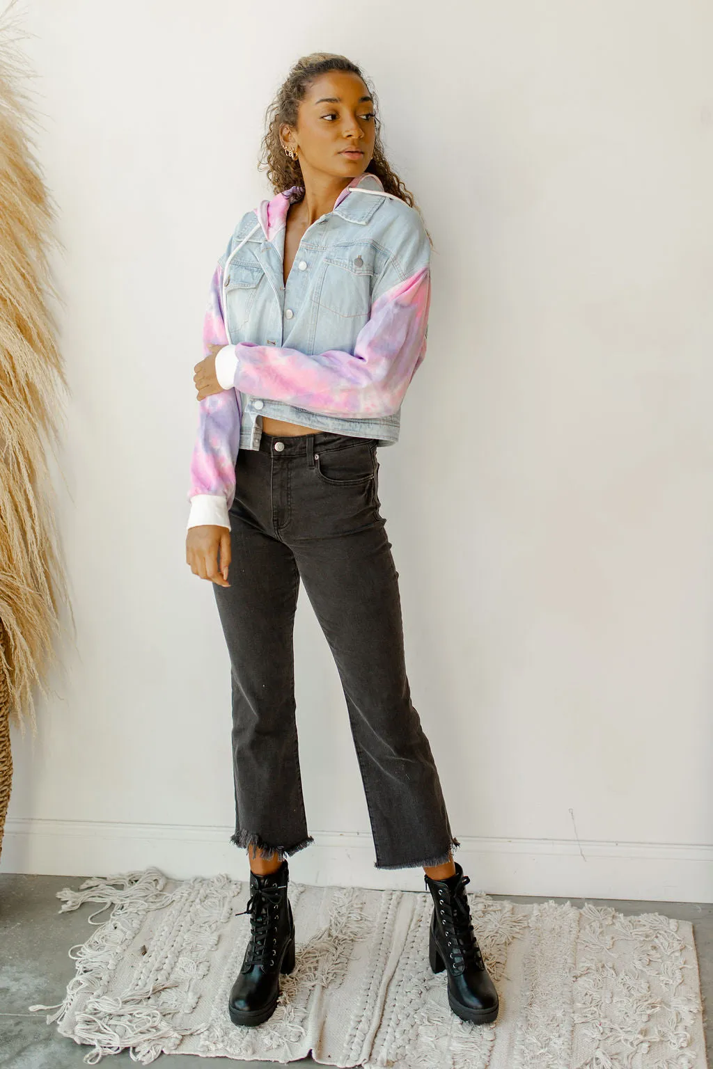 tie dye denim jacket